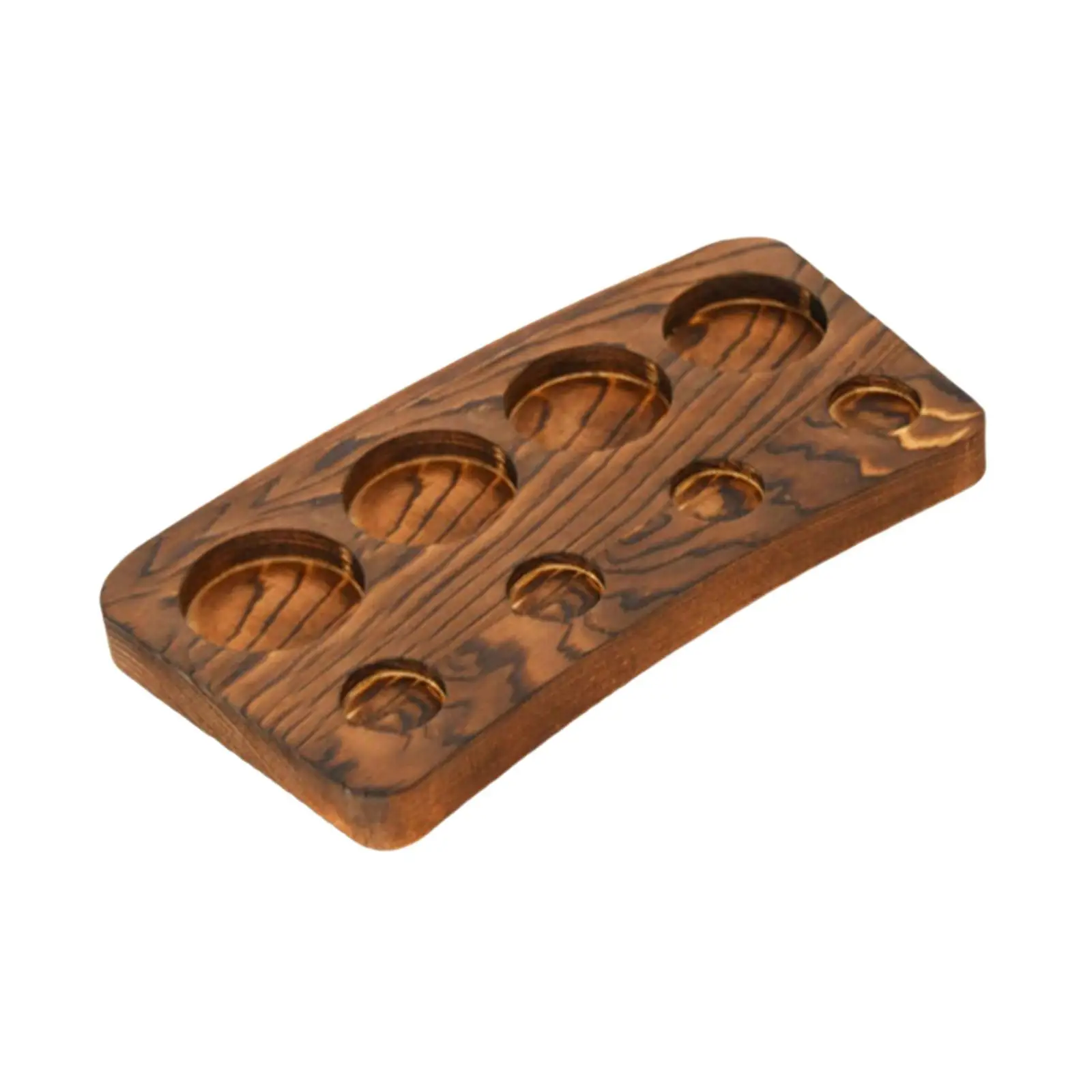 Wood Flight Board for Tasting Beer Compact Sampler Serving Tray Display Rack for Restaurant Party
