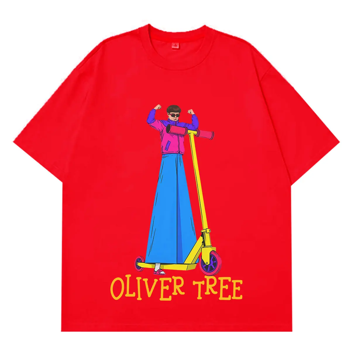 Oliver Tree Fashion Grafik-T-Shirts für Männer und Frauen, Hip-Hop-Kurzarm-T-Shirts, Sommer-Baumwolle, locker sitzend, heiß begehrt, Freizeit – Detail 5