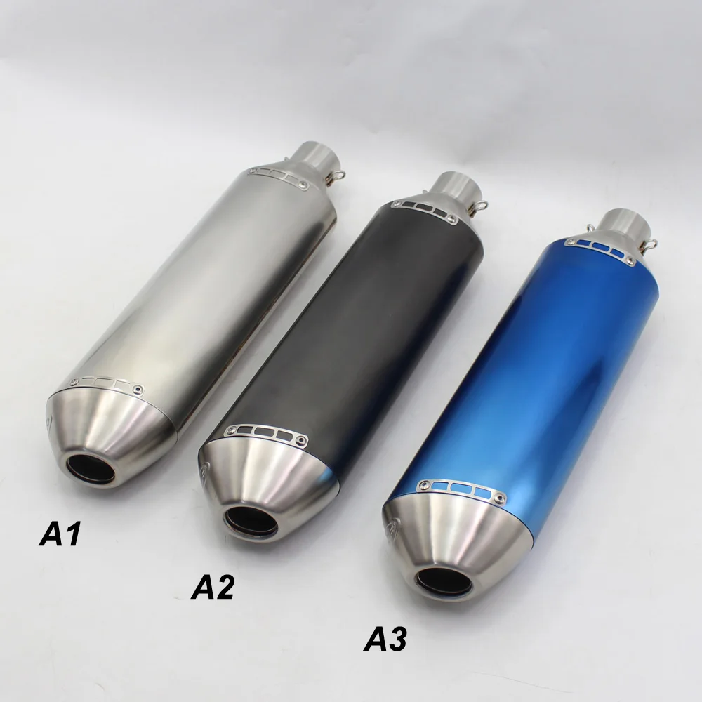 Length 470mm Inlet 51mm Motorcycle Exhaust Pipe FMF 4T Mufflers Universal Motorbike Motocross Escape Moto with DB Killer