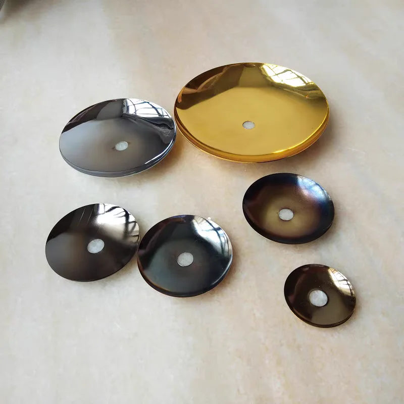 Brass silver gold circular cover curved cover pendant lamp base tray table wall lamp decoration DIY lighting accessories