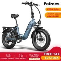 FAFREES Electric Bike 45km/h Adult Electric Bicycle 48V20.8Ah Dual Battery Fatbike Traction Aid Folding City E-bike FF20 Polar