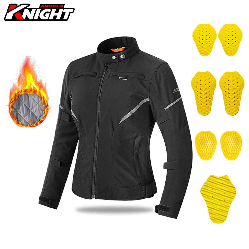 

Женская зимняя теплая мотоциклетная куртка, ветрозащитная светоотражающая одежда для путешествий, четыре сезона