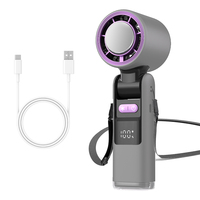 13000 rpm Rechargeable Small Pocket Fans 3-in-1 Portable Fan Ice Cooling Handheld Fan Speed(100) with Ice Cooler