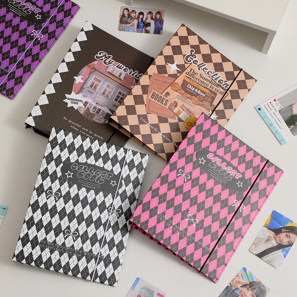 A5 Checkboarder Binder Photos or Cards Stickers Photocard Binder Book Instax Mini Scrapbooking Scrap Book Album