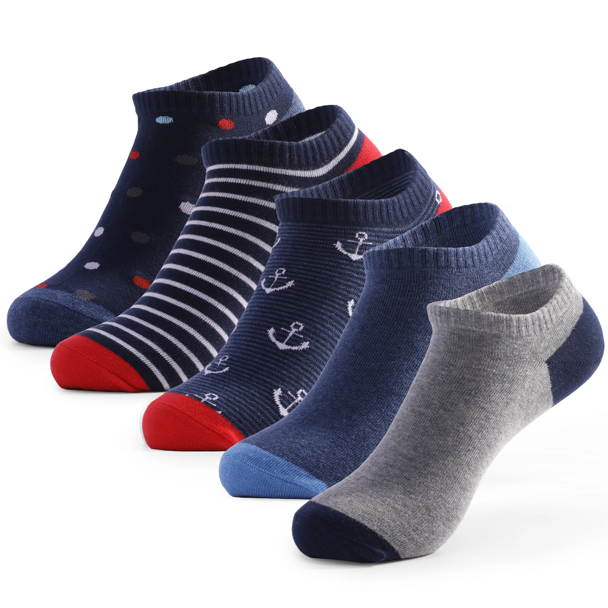 5 Pairs Low Cut Men Socks Solid Color Stripe Breathable Cotton Socks Sport Short Socks Women Men Funny Ankle Socks