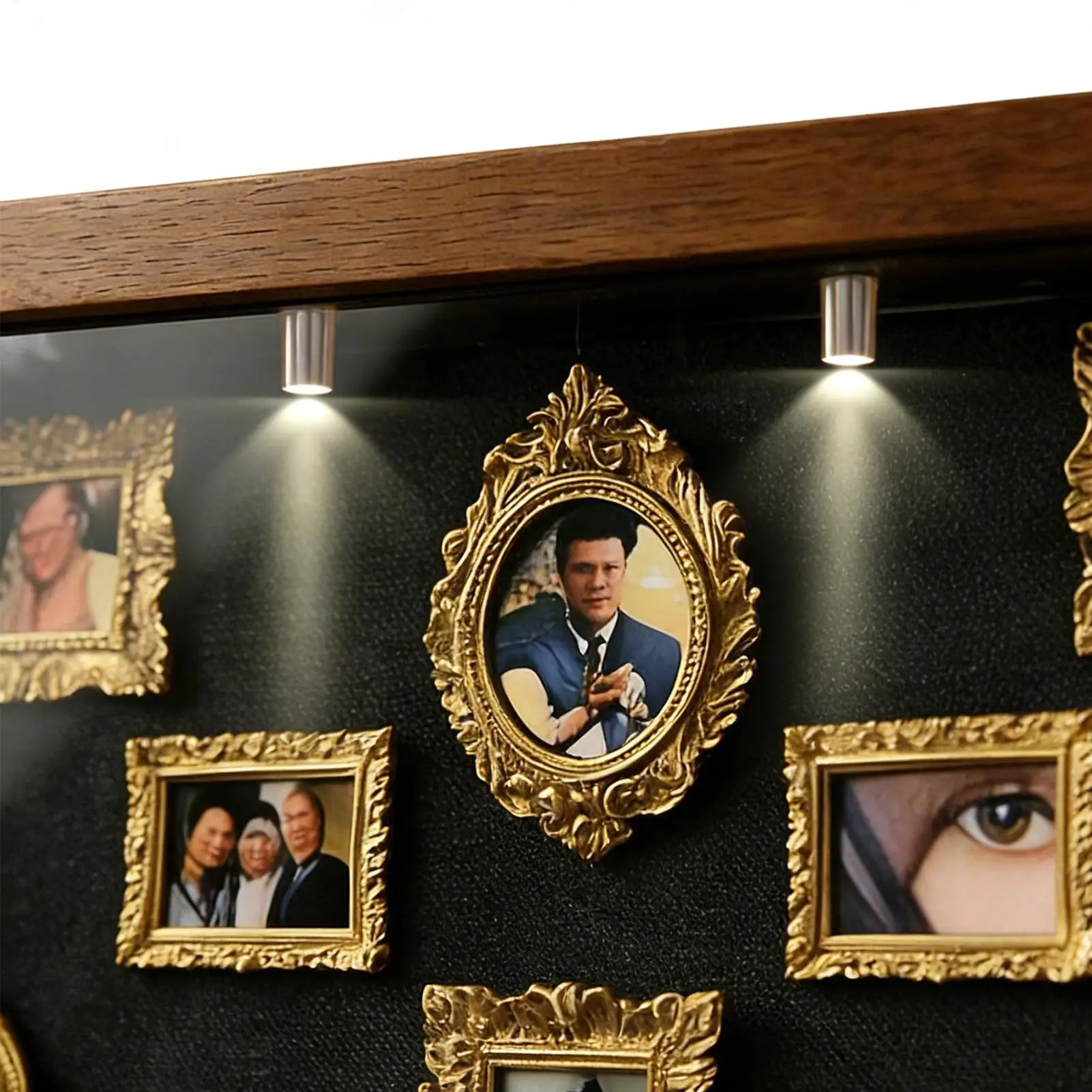 Small Museum Display Frame DIY Mini Fugurine Memory Decor Mini Museum Shadow Frame for Wedding Birthday Holiday Apartment