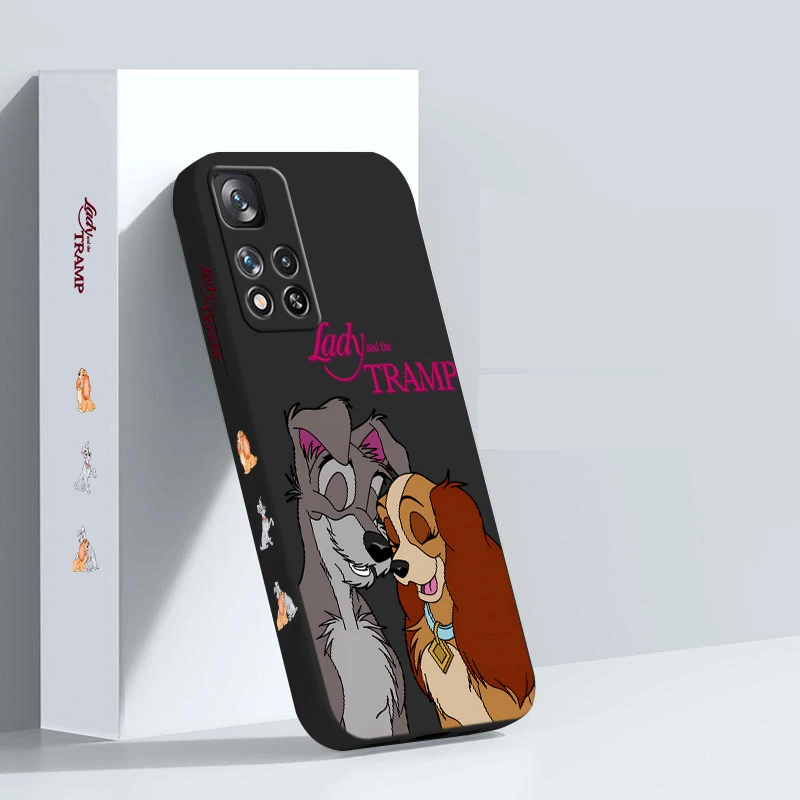 Lady And Tramp Disney For Redmi Note 12 11T 11S 11E 10S 10T Pro Plus Lite Max Liquid Left Rope  Phone case