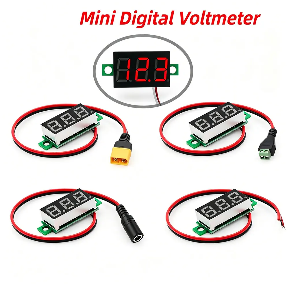 DC LED Digital Voltmeter 0 100V Voltage Meter Auto Car Mobile Power Voltage Tester Detector,Power Voltage Detector Tool