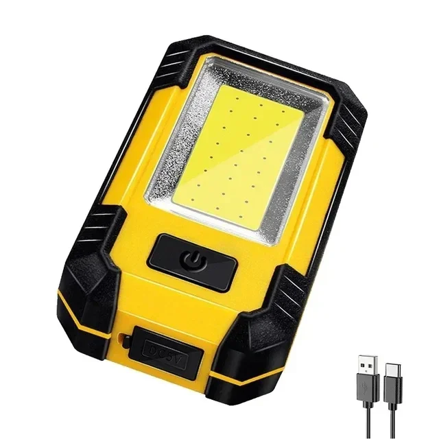 KDULIT 4000 mAh COB-Arbeitsleuchte, USB wiederaufladbar, LED-Taschenlampe, tragbare Laterne mit Magnet, 7 Beleuchtungsmodi, Camping-Notfall-Taschenlampe 6