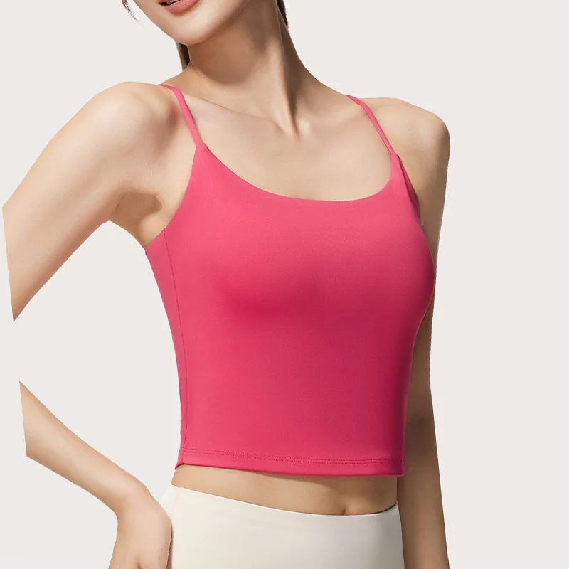 Aiithuug Workout Sports Bras Butterlift Scoop Neck Crop Tank Tops for Women Longline U Back Cami Tank Summer Sleeveless Tops