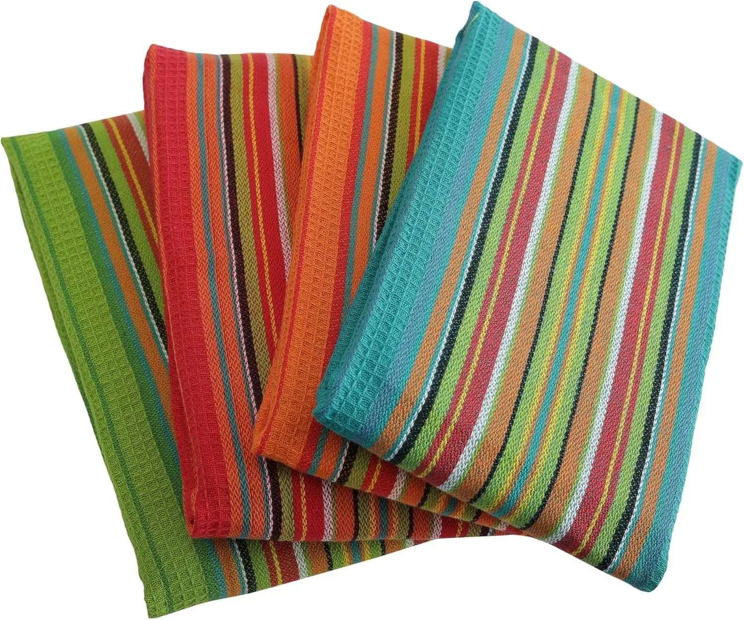 

Cotton Kitchen Towels 4 Pack, Super Absorbent Dish Towels 16x28 Inch, Lint-Free Reusable Cleaning Cloths for Home & Restaurant