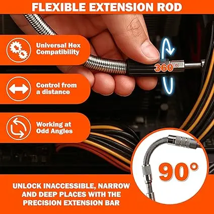 68-in-1 Präzisions-Schraubendreher-Set mit 60 magnetischen Torx- und Phillips-Bits, Reparatur-Werkzeug-Set, ideal für Brillen, Telefone, perfektes Geschenk – Detail 5