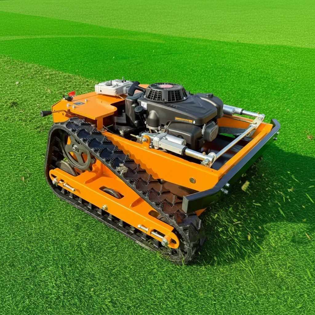 Hot Sale Factory Price Remote Control Lawn Mower Crawler Type Electric Grass Cutter for Garden