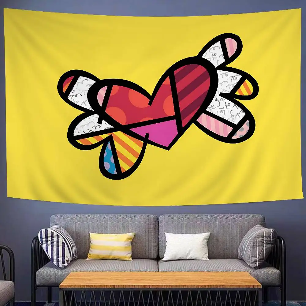 B-Britto Art Tapestry Art Printing Japanese Wall Tapestry Anime Wall Hanging Home Decor