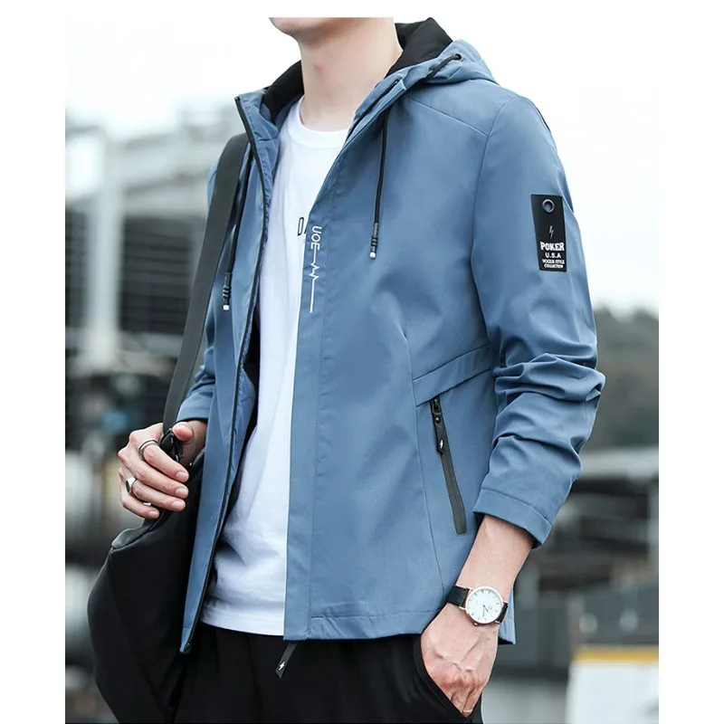 Men's Outdoor Sports Fitness Windproof Breathable Tennis Suit for Spring Autumn Leisure Trend Versatile Submachine Jacket