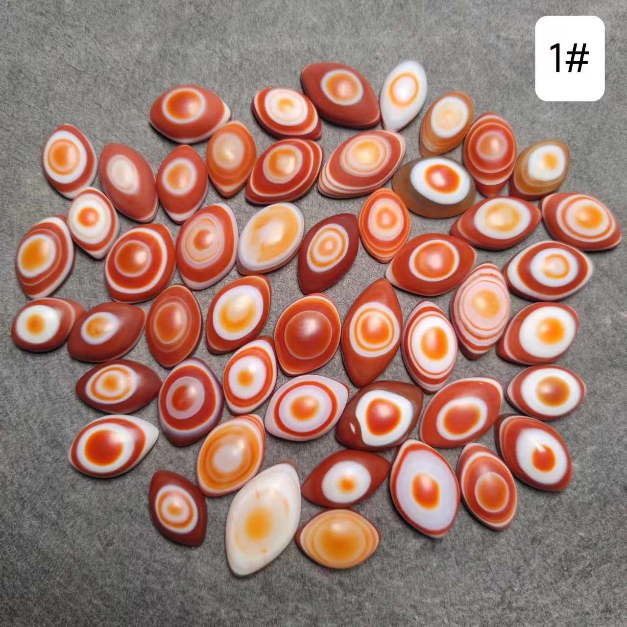 50pcs/lot natural silk onyx red sheep plate beads Eye dzi Unpunched 20mm Scrub pendant Accessories jewelry wholesale diy taki