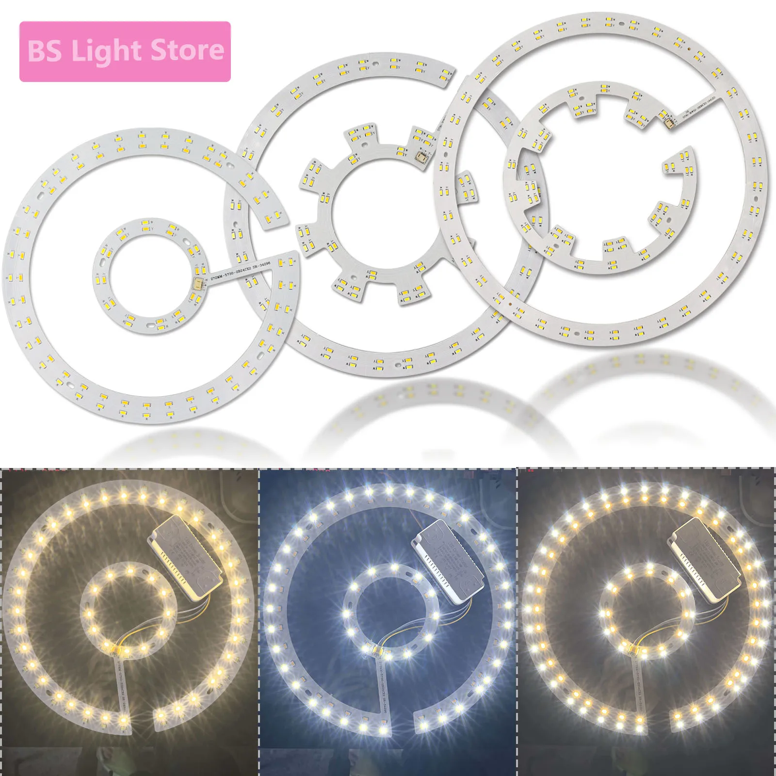 set-da-1-2-3-pannelli-led-ac220v-48w-60w-72w-per-sostituzione-plafoniera-striscia-led-effetto-candela-dimmerabile-tricolore-pcb-fai-da-te-per-illuminazione-a-soffitto