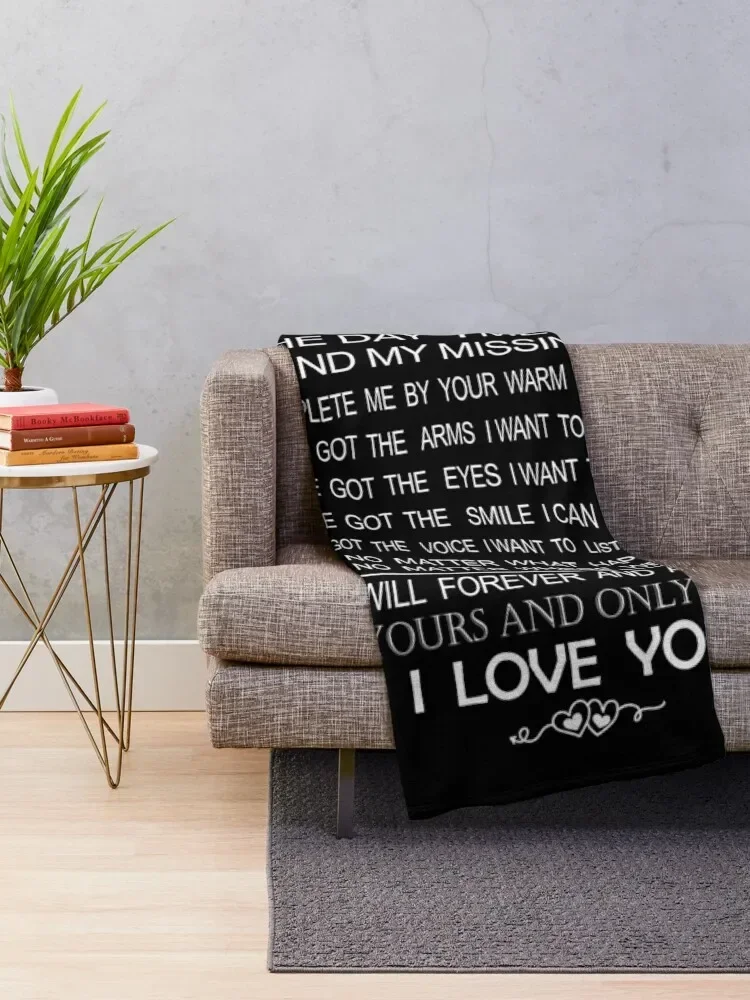 To My Boyfriend the Day I Met You I Found My Missing Piece: Romantic Valentines Day Gifts for Boyfriend, Gift for Throw Blanket