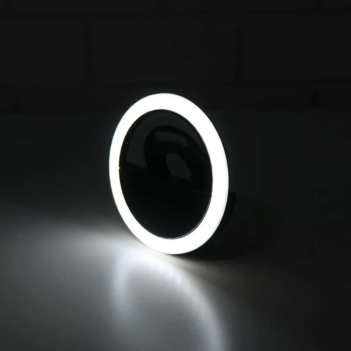 Compact LED Selfie Ring Light 3 Modes USB Charging for Phone Camera Photography Parties Nightclubs Outdoor Adventures Black
