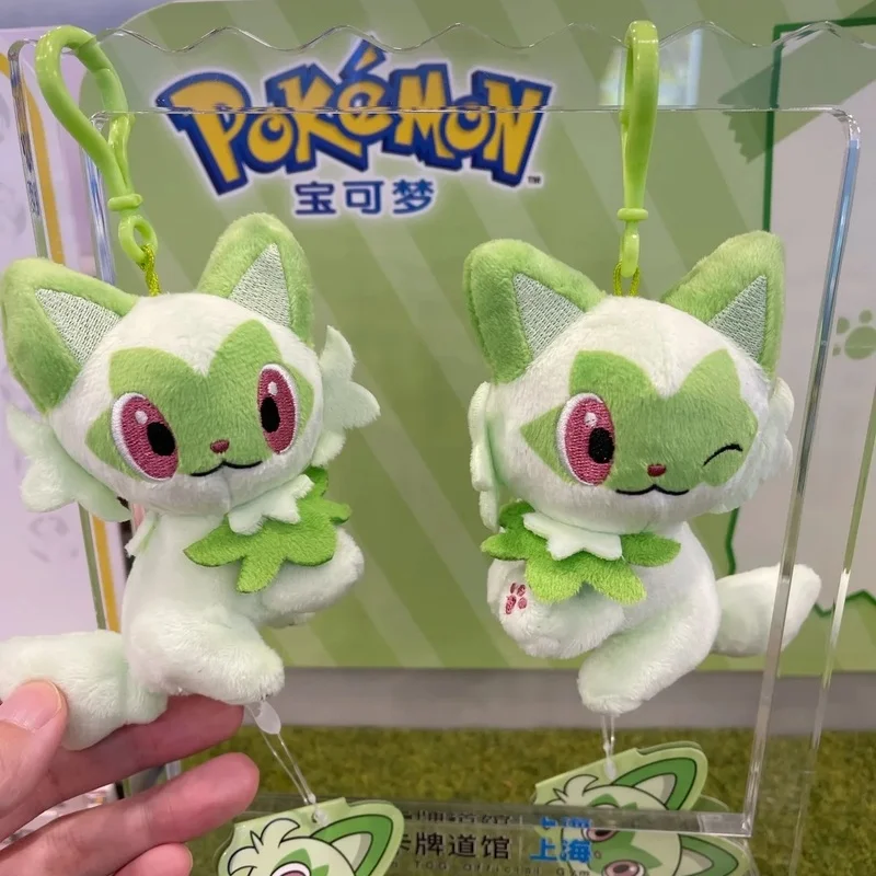 PokéMon Sprigatito Plush Toy Magnetic Pendant Hair Clip Phone Holder Stuffed Animal Collectible Toys PokéMon Series Gift