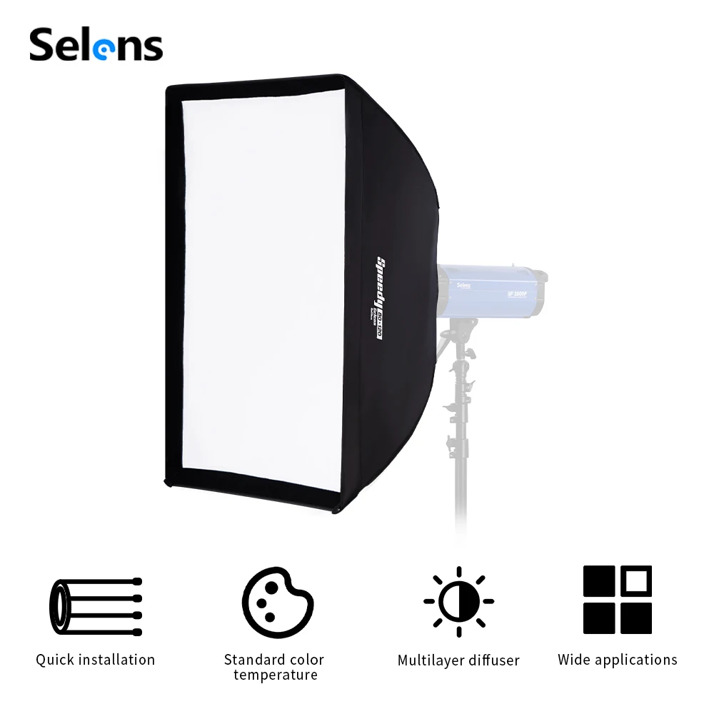 

Selens Foldable Softbox Portabe Umbrella Light Box For Tiktok Youtube Live Makeup For Speedlite Flash Light Photography Studio