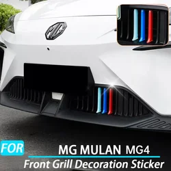 Car Front Grill Decoration Sticker Grille Color Trim for MG MG4 MULAN Exterior Accessories 2022 2023 2024