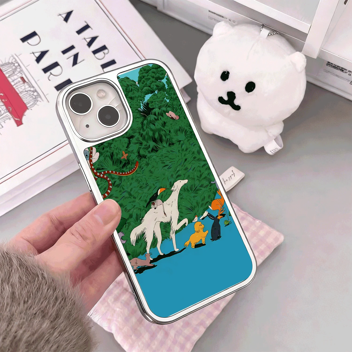 

Korean Matte Kitten Phone Cover for iPhone 17 Air 16 15 Pro Max 14 Plus 13 Pro 12 11 Camera Protection Luxury Bumper Male Female