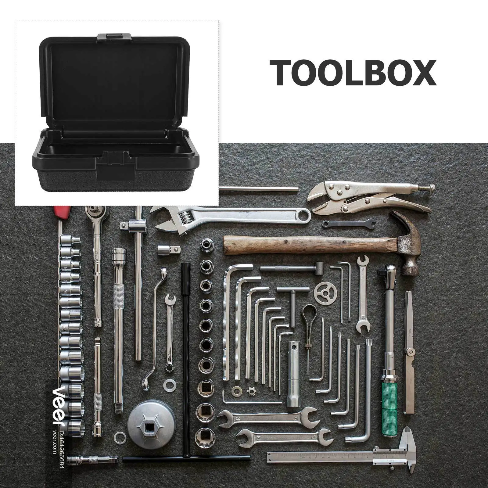 

Small Hard Case Storage Box Durable Plastic Tool Organizer Heavy Duty Portable Case for Outdoor