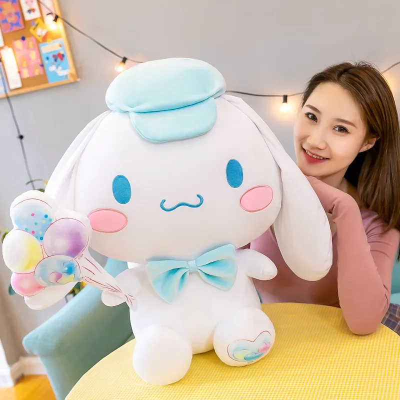 Sanrio Kawaii Cinnamoroll Hoed Cartoon Schattige Knuffels Plushier Zacht Kussen Verjaardagscadeau Pluche Poppen Cadeau Voor Vriendin