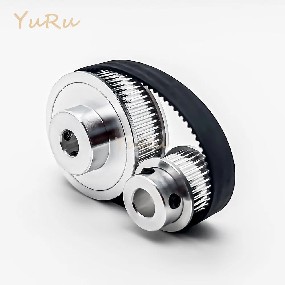 2GT 2M 30T 60Teeth GT2 30Teeth 60T 2:1 Timing Belt Pulley Kit Bore 5~14mm Belt Width 10mm GT2 Wheel Synchronous Pulley Belt Set