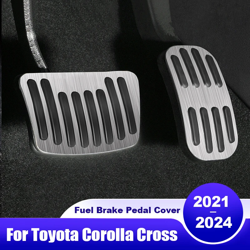 For Toyota Corolla Cross XG10 2021 2022 2023 2024 Hybrid Car Accelerator Brake Foot Rest Pedals Cover Non-slip Pads Accessories