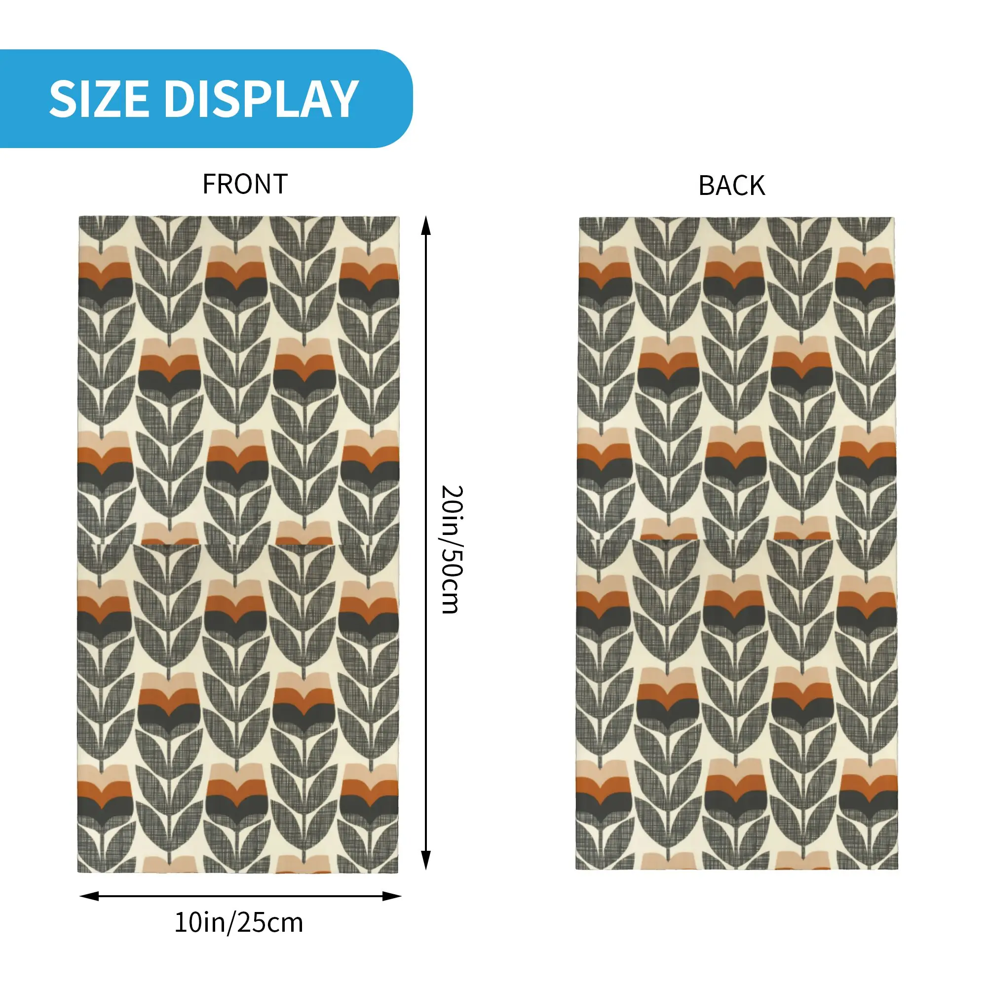 Rose Bud Orange By Orla Kiely Bandana Neck Gaiter UV Protection Face Scarf Cover Men Women  Headwear Tube Balaclava