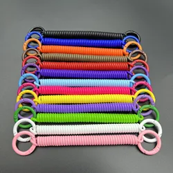 2/6PC Plastic Spring Rope Key Chain ,RetractableKeychain Anti-drop Rope Spring Hanging Chain , Wallets, Backpacks , Casual Style