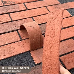 3D brick wall sticker tile wall decor waterproof 3D stone tile ceramic mosaic TV background wall bedroom kitchen home wall decor