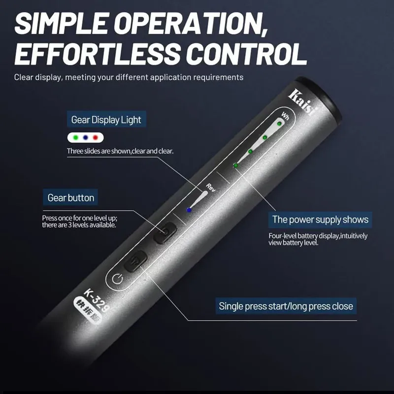 Kaisi 329 Multifunction Electric Polishing Pen for Mobile Phone Repair Motherboard PCB IC CPU Cutting Polishing Pen Tool