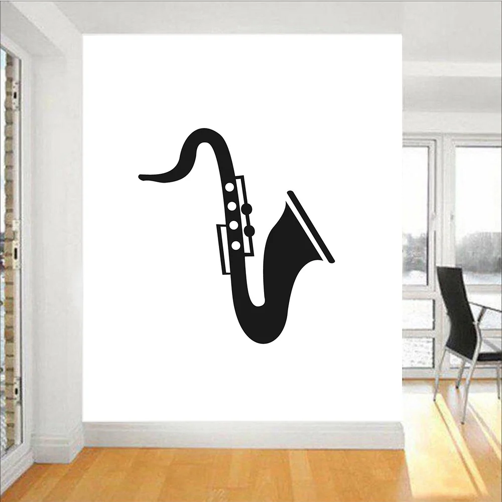 Saxophone Wall Decals Bedroom Headboard Decorative Musical Instrument Vinyl Removable Wall