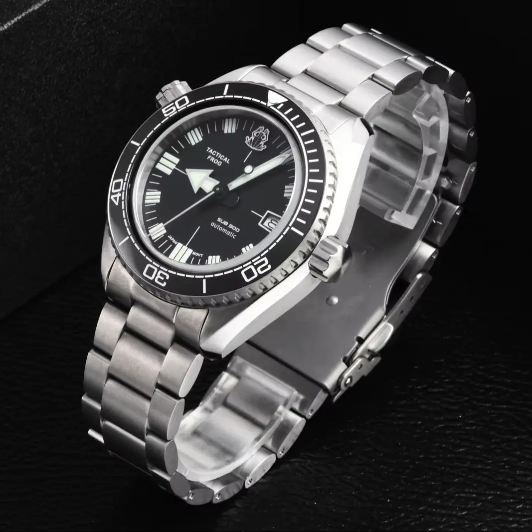 Tactical Frog New Men Automatic Watch 41mm Mechanical Wristwatch Titanium Dive 200M Waterproof C3 Luminous Sapphire Mirror NH35 view 5