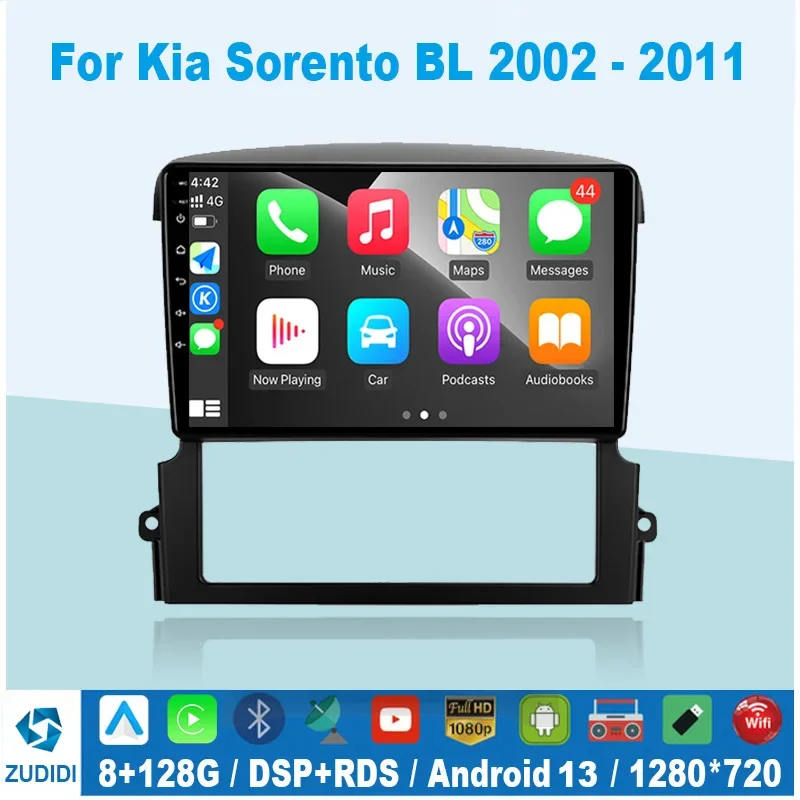 Voor Kia Sorento Bl 2002 2003 2004 2005 2006 2007 2008-2011 Android 2din Auto Radio Multimedia Video Speler Navigatie Gps