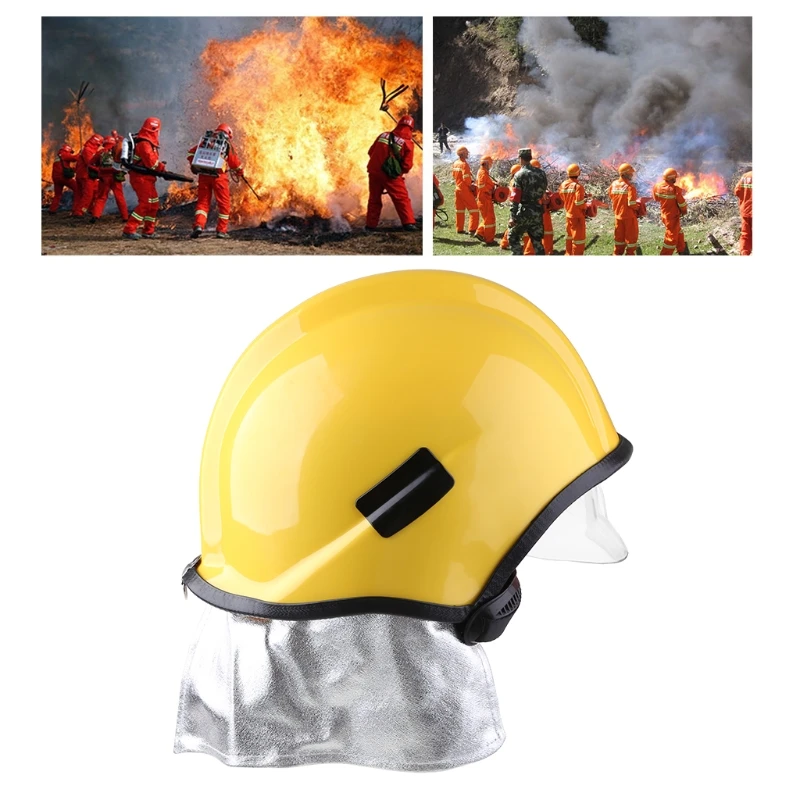 Firefighter Helmet Safety Superior Impact with Shawl Adjust Strap Heat Corrosion Resistant for Fire Disasters