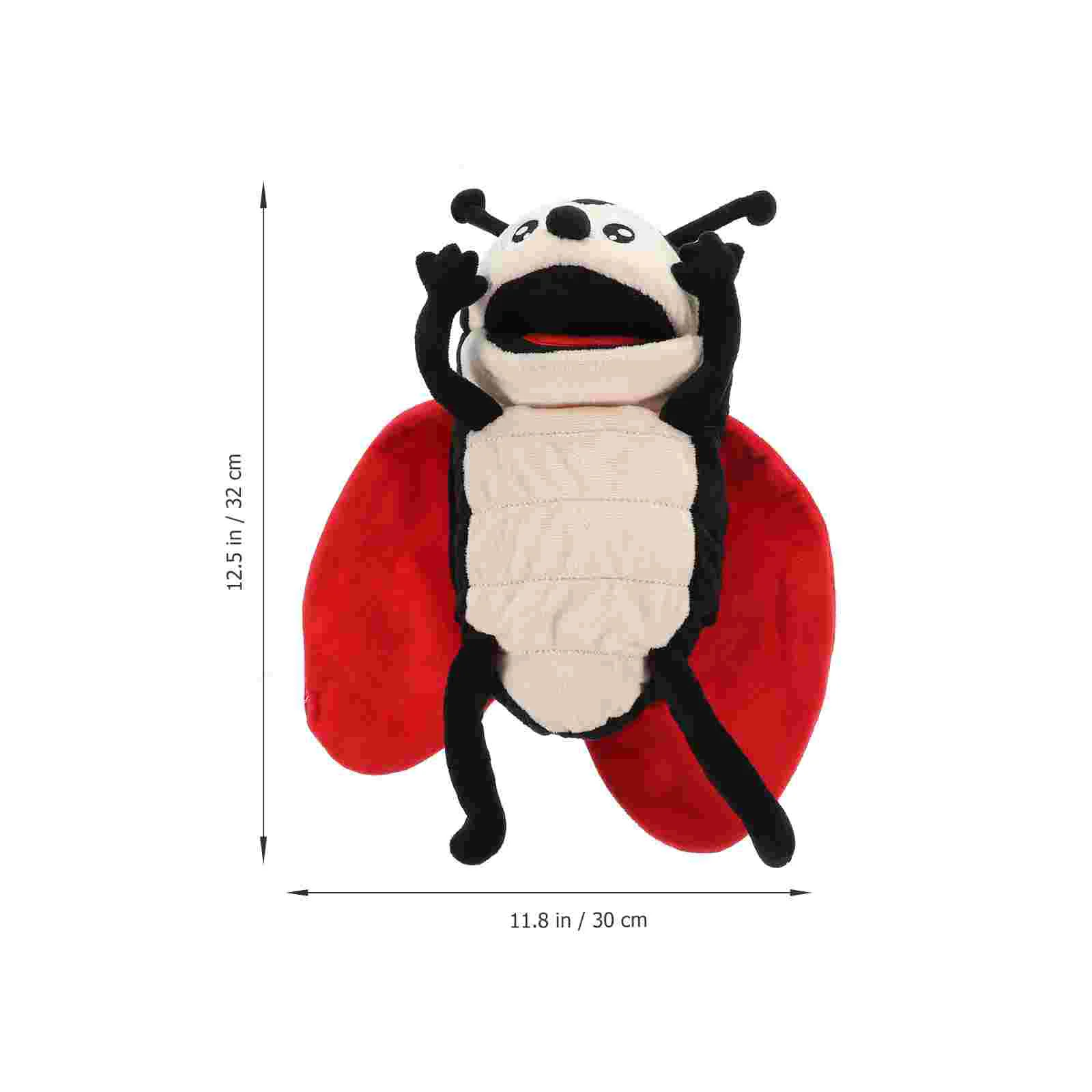 Ladybugหุ่นมือบทบาทเล่นแมลงของเล่นเด็กจําลองสําหรับEarly Education Performance Prop Plush Figureของเล่น