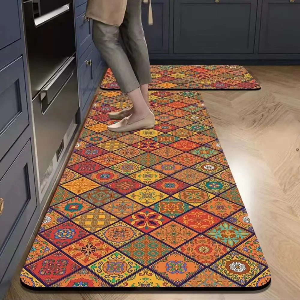 VIKAMA Best-Selling Kitchen Rug American-Style Ceramic Tiles, Water-Absorbing And Anti-Slip Floor Mat For Restaurant Home Decor