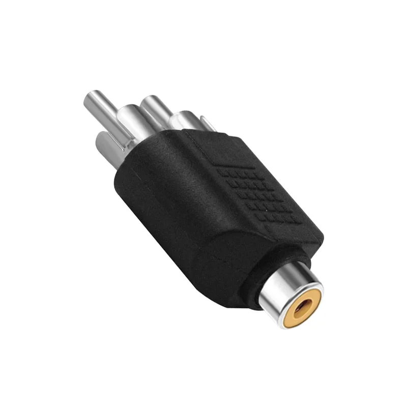 5PCA RCA Female to 2 RCA Y Splitter Male Adapter Connector AV Audio Plug Audio Converter For Computer TV MP3