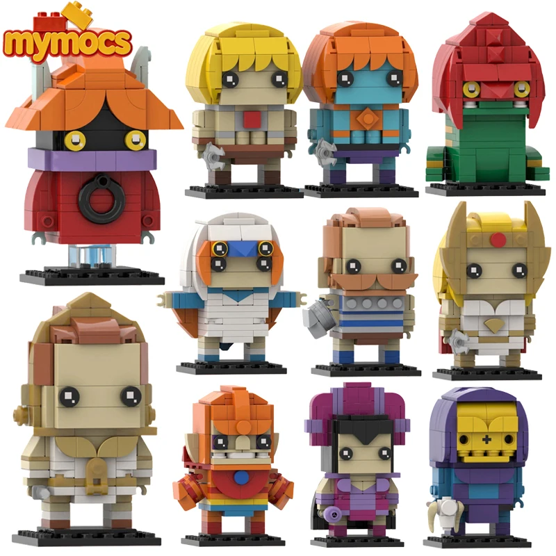 Наборы Mymocs Ideas MOC: Фигурки Героев из фильма «Хи-Мэн» (Адам, Ти-Ла, Скелетор), конструкторы-блоки, аниме-фигурки Masters of the Universe, игрушки-конструкторы DIY, подарок