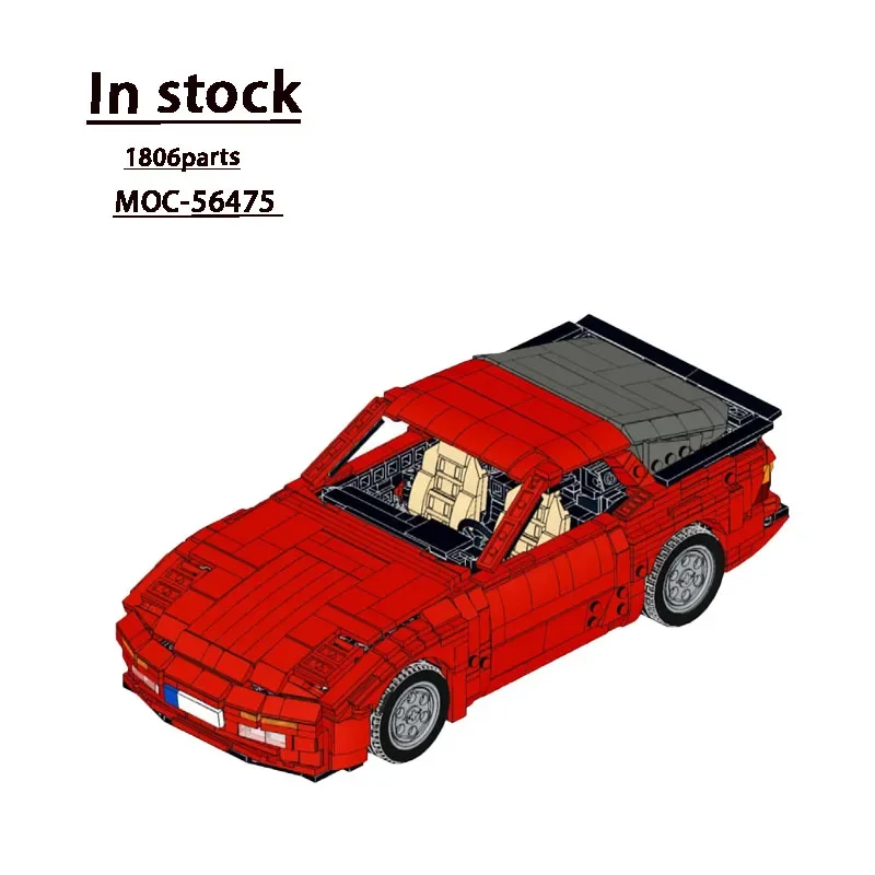 MOC-56475 vermelho novo supercar corrida bloco de construção modelo 1806 peças educacional menino crianças aniversário blocos de construção brinquedo presente