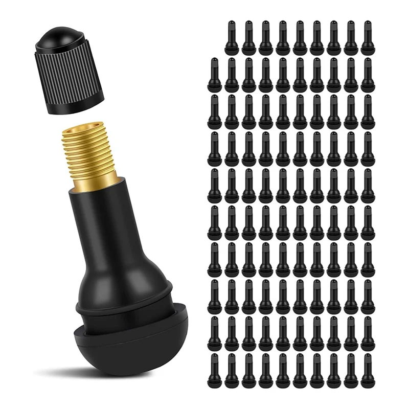 

Набор резиновых вентилей ABKV-100Pack TR413 с защелкивающимся креплением для бескамерных шин, стержни для вентилей, автомобильные аксессуары и запчасти