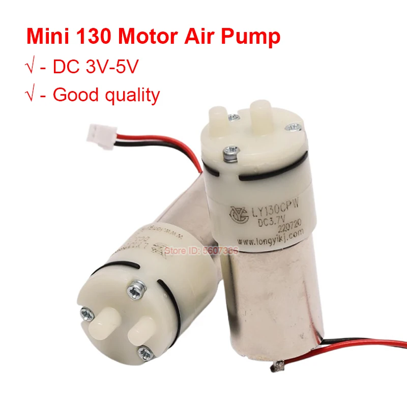 1PC Mini 130 Motor Air Pump DC 3V 3.7V 5V Micro Oxygen Pump Vacuum Negative Pressure Suction Breast Pump DIY Inflator Aquarium