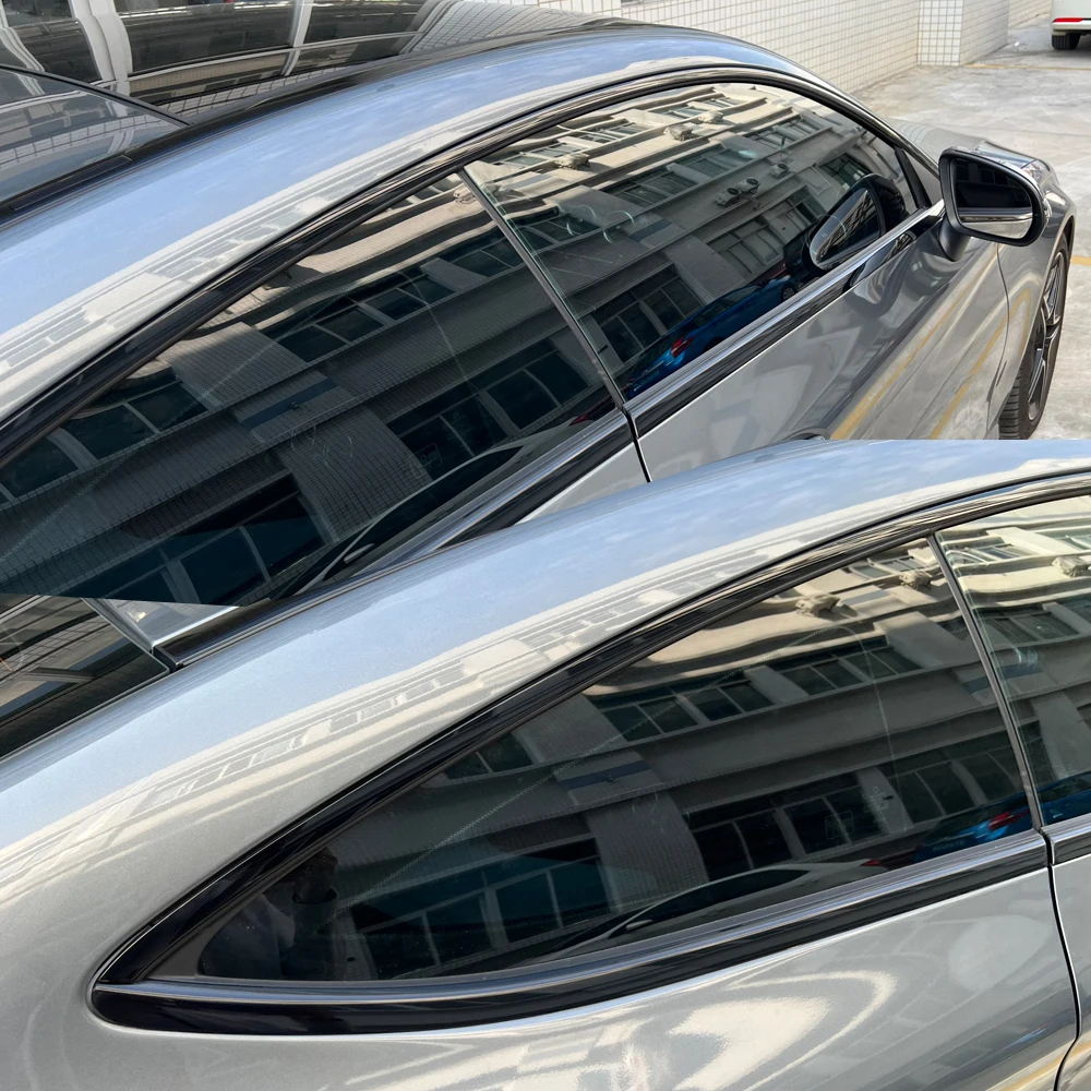 

For Mercedes Benz C Class C205 2015-2023 coupe Sedan Window Chrome Delete Blackout ABC Pillars Glossy Black Stickers