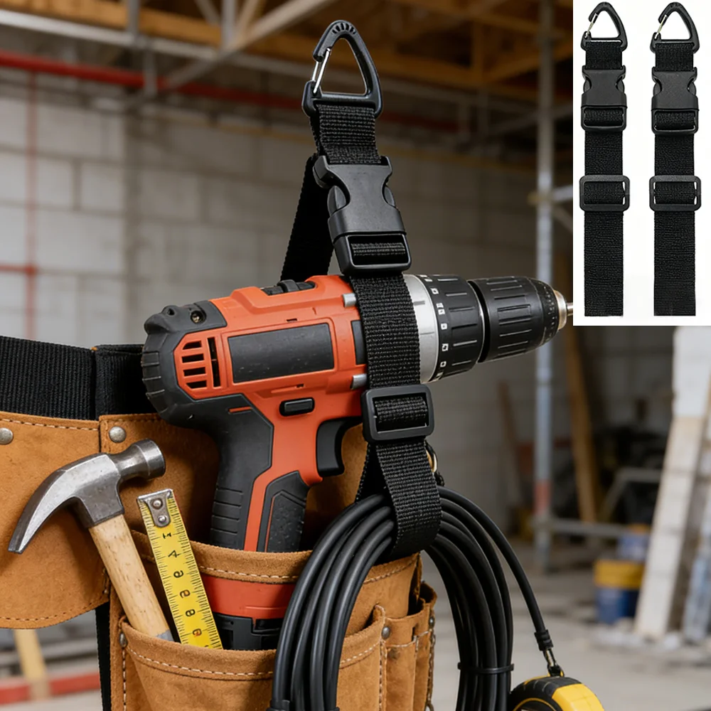 2 Stück verlängerte Kabelbinder, Gartenschlauchbänder, verstellbare, robuste Verlängerungsbänder für den Hausgebrauch, multifunktionale Kabelbinder zur Kabelorganisation (Gesamtlänge 58–62 cm) S004177