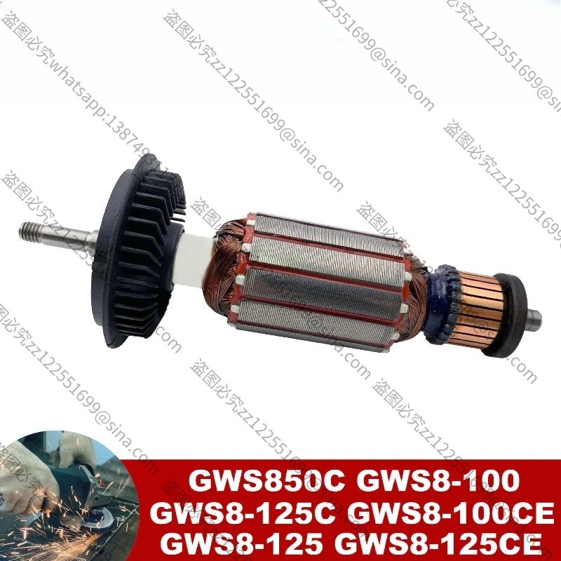 For Bosch Angle Grinder GWS8-125 GWS8-100 GWS8-100CE Armature Rotor
