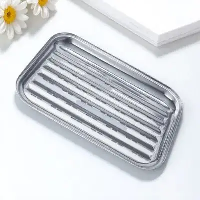 

Stainless Steel Grill Pan Grilling Pans BBQ Tray Barbecue Plate Large Capacity Camping Tools Heat Resistant Wear Proof Kitchen